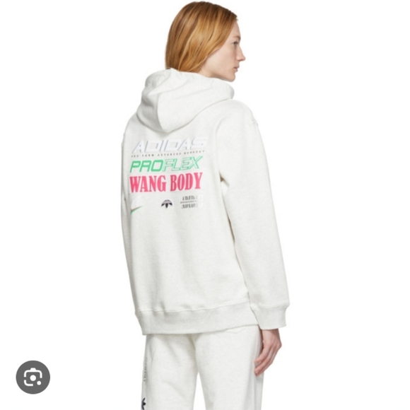 NWOT- ADIDAS.X.AlexanderWang- Light Heather Grey Hoodie- Large - Picture 2 of 8
